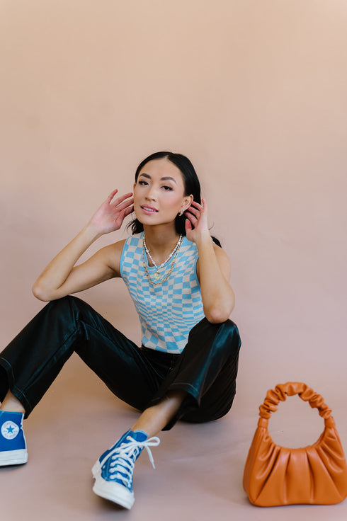 Fair Game Checkered Top